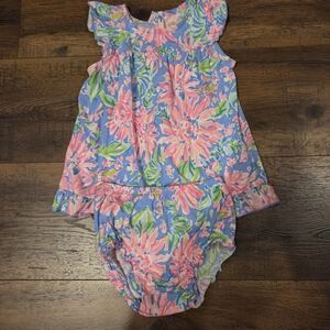 Lilly Pulitzer Pink and Blue Floral Dress
